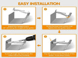5inch 25 Pack Gutter Hangers, with Pre-Inserted Screw, Aluminum Gutter Brackets for Repairing V1192-AZ-W-17866