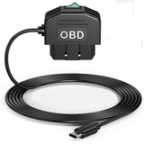 OBD Car Dash Cam Monitoring Cable - 12V/24V Hardwire Power Cable for Dash Cameras V1192-D16