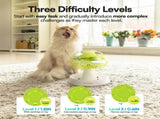 Interactive Mushroom Cat Puzzle Toy for Slow Feeding and Mental Stimulation Treat Dispensing, V1341-ZY-E2A2N2EH-GREEN