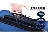 Wanderlite 2Set 20-28 Inch Luggage with TSA Lock Spinner Carry On Hard Shell Travel Suitcase Luggage LUG-ABS-BOS-2SET-BU