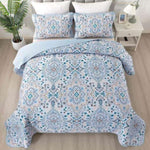 Tasteful Quilted Bedspread and Pillowcases Set: Subtle Sophistication for Your Space - Queen size V745-MAC080372Q13U