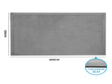 Marlow Coral Velvet Area Rugs Large Mat 120x200cm Grey FR2045-120X200-GY