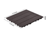 Interlocking Deck Tiles 54 Pack 12"x12" Waterproof for Porch Dark Brown V952-HDDBSL4TBTSZUY2L8V0