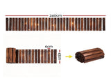Gardeon 8FT Wooden Garden Pathway Roll-Out Straight Walkway Outdoor Backyard Charcoal Brown GD-PW-8FT-CC
