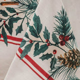 Ladelle 100% Cotton Evergreen Festive Christmas Holiday Tablecloth 150 x 300 cm V442-LDE-TABLEC-EVERGREEN300CM-TAUPE-RE