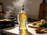 Fish Shaped Glass Oil Dispenser Bottle With Pour Spout Refillable Vinegar Soy Sauce Storage V1369-AZ3-W-14945