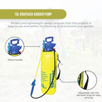 10L Pressure Sprayer - Knapsack Garden Pump For Liquids - Yard Weed Plants V238-SUPDZ-12184777850960