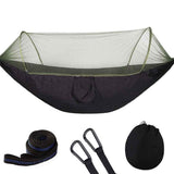 Portable Outdoor Camping Full-automatic Nylon Parachute Hammock with Mosquito Nets V1308-DSZKI-540