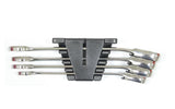 Wurth 4pcs Ratchet Combination Wrench Set with Reversing Lever Chrome Vanadium Steel, 72-Tooth, V563-WURTH-071425252