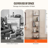VEVOR Industrial Square Pipe Shelf 5 Tier 40x30x178cm Wall-Mount for Bedroom V952-JSGZWJFGHMBH9PIGIV0