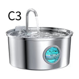 304 Stainless Steel 3.2L Pet Water Fountain with Triple Filtration, Ultra-Quiet Pump, and V1341-ZY-6K3URG8R-C3