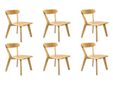 Levede 6x Dining Chairs Wooden Kitchen Chair CH1125-2-NTX3