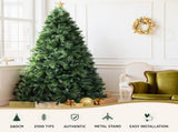 Jingle Jollys Christmas Tree 2.4M Xmas Tree Decorations Pine Needles 2100 Tips XM-TR-FULL-8F-PINE-AB