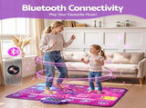 Keezi Double Player Dance Mat for Kid Rechargeable Electronic Dance Game Pad with Bluetooth, 4 Modes DMAT-DOUBLE-USB-BK