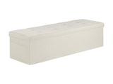 Foldable Storage Ottoman Bench, End of Bed Bench with Side Bags, Folding Upholstered Storage Chest V952-BYWSZYKZDK405QXFB001V0