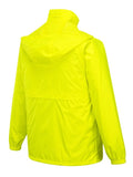 HUSKI STRATUS RAIN JACKET Waterproof Workwear Concealed Hood Windproof Packable - Yellow Fluro - 5XL V563-918032-STRATUS-YLWFLU-5XL