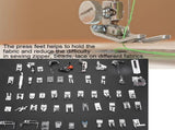 52pcs set Stitch Walking Foot Presser Feet Kit Household Multi functional Sewing Machine Part V1294-YM0901-JY03940