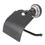Paper Towel Dispenser Dark Bronze Blue and White Porcelain Wall Mounted Tissue Roll Holder for V1294-YM0626-3112220085511