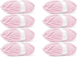 8 Pack Chunky Chenille Yarn Crocheting 30.6 Yards, 7.7oz, Super Bulky, Soft Fluffy Plush Yarn V1258-DP02-C-671
