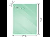 150x90cm Frameless Glass Sliding Corner Shower With Black Rail and Wall Channel for Contemporary V63-913861
