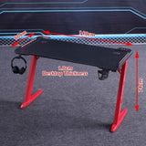 120cm Gaming Desk Desktop PC Computer Desks Desktop Racing Table K-Shaped Leg AU V255-D2105-120