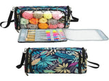 Leaf pattern Multi-Functional Crochet Hook and Yarn Storage Bag - Convenient Carrying Case for V888-ELOSUNG17653
