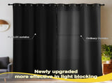 2 Pack 100% Blackout Curtains for Bedroom, Thermal Insulated Grommet Drapes for Living Room and V1189-LC-AMZ-00228