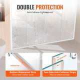 VEVOR Semi-frameless Double Sliding Shower Door SGCC Tempered Glass 1/4" Chrome V952-DBKSMTLYSM6MDOGXSV0