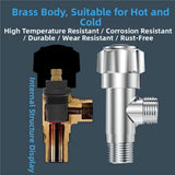 Zinc Alloy Triangle Valve, 2-Pack All-Copper Explosion-Proof Angle Valve, Extra-Thick Construction V1366-AZ2-W-15176