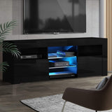Artiss Entertainment Unit TV Cabinet LED 160cm Black Bobi FURNI-O-LED-TV160-BK-AB