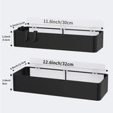 2-Pack Stainless Steel Shower Shelf, Drill-Free Bathroom Storage for Shampoo, 12x4x6 Inches V1188-MS-325-0042