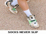 10X Rexy 3D Seamless Crew Socks Medium Slim Breathable BLACK V274-GM-RX3DCW-M10-BK