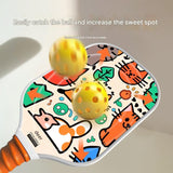 Kids Pickleball Paddle Set with Cooling Towel , Cartoon Junior Paddles, Carry Bag and V888-ELOSUNG54128