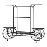 Artiss Plant Stand 6 Tier Iron 4 Wheeler DIY-PS-WHEEL-6T-BK