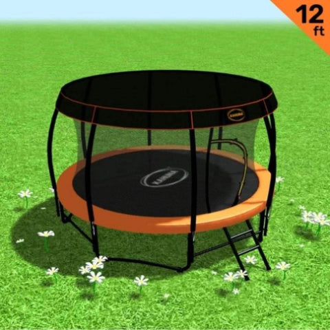 Kahuna Trampoline 12 ft with Roof - Orange TRA-KAH-12-OR-RF