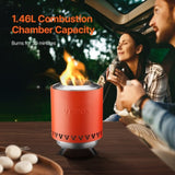 VEVOR Tabletop Fire Pit 6 inch Stainless Steel Fireplace Indoor Outdoor Red V952-ZMSHKJSHSYZT2BC7YV0
