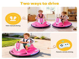 Rigo Ride on Cars Kids Bumper 12V Ride on Toy Toddler Remote Control Pink RCAR-BUMPER-S-PK