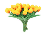 30pcs Artificial Tulips Flowers Innovative Simulation Hand Crafted PU Fake Tulips for Home Wedding V1294-YM0706-3115230083611