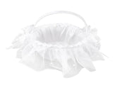 Wedding Flower Girl Basket White Lace Classic Gift Ceremony Supplies for Rose Petals V1294-YM0706-3115230069511