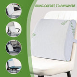 2 x Bamboo Memory Foam Lumbar Support Cushion V915-MB0002X2