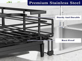 CARLA HOME Expandable Dish Drying Rack with Drainage Spout, Utensil Holder & Drainboardfor Kitchen LSB-36265