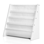 Keezi 4 Tiers Kids Bookshelf Magazine Shelf Children Bookcase Rack Organiser FURNI-G-MAG257-WH