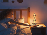 Twisted Spiral LED Table Lamp Modern Touch-Control Desk Light for Bedroom, Living Room & Caf V1107-CS-LXTD