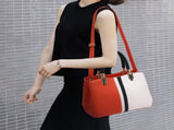 Women's PU Leather Tote Bag Large Capacity Waterproof Handbag V1263-JX-3489