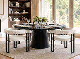 Artiss Dining Chairs Set of 4 Velvet Upholstered Barrel Chairs with Curved Armrests & Back Beige UPHO-C-DIN-2553-BGX4