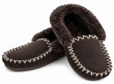 Sheepskin Merino Wool Moccasin Slippers Genuine UGG Slip On - Chocolate Brown V563-BR-SHEEPMCASINS-CHOBRN-4