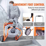 VEVOR Cleaner Machine 100FT x 1/2 Inch, Auto Feed Sewer Snake Auger on Wheels, Portable V952-ZDJJKLSGDSTJXZPK9V3