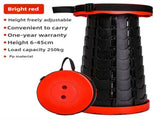 Black and Red Splicing Color Portable Outdoor Telescopic Folding Stool with 100 Weight-Bearing V888-ELOSUNG17169