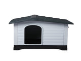 PaWz Dog Kennel Outdoor Indoor Plastic L Grey PT1080-L-GY