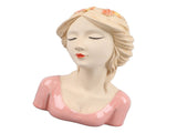 Modern Ceramic Face Vases Decorative Modern Style Shy Girl Flower Lady Head Vase for Unisex Plants V1294-YM0706-3115230067213